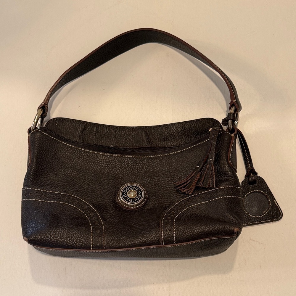 Dooney & Bourke Dark Brown Leather Shoulder Bag